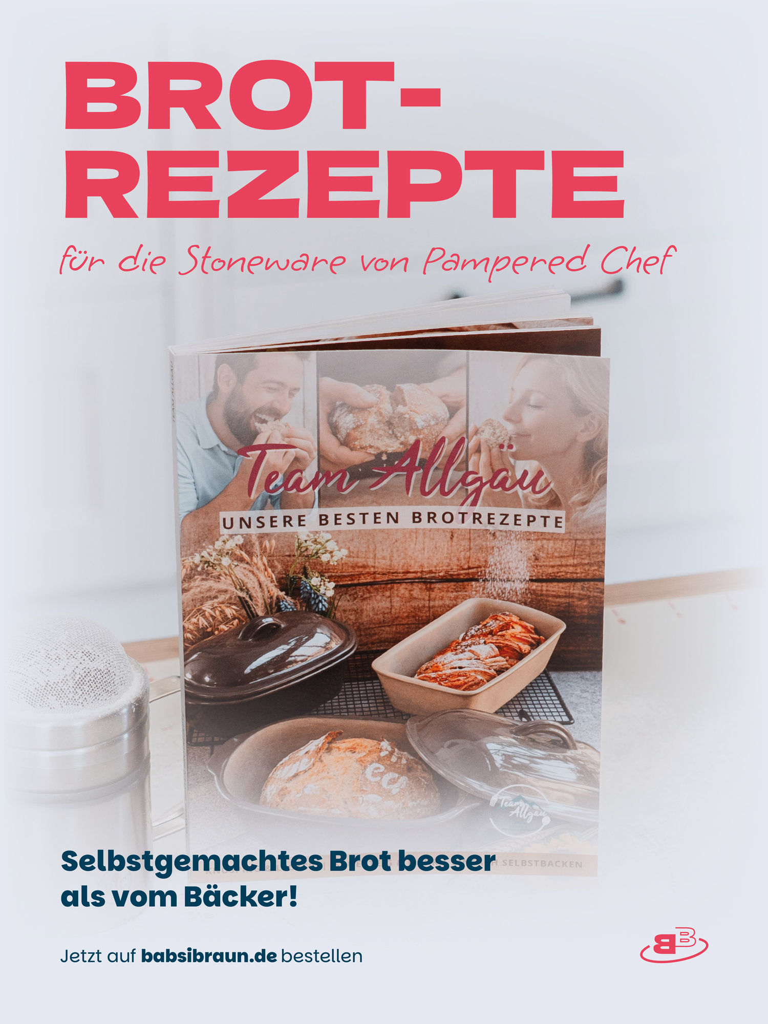 Brot backen Stoneware Pampered Chef Buch